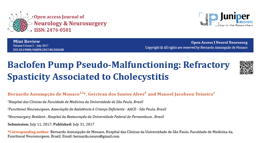 bomba de baclofeno; Baclofen Pump; Intrathecal Baclofen Therapy; Terapia com Baclofeno Intratecal; Espasticidade; Paralisia Cerebral; Lesado medular; Paraplegia; Espasmo