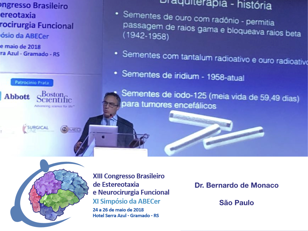 Bernardo de Monaco; Neurocirurgia Funcional; Tumor cerebral; Braquiterapia Cerebral; Congresso Brasileiro de Estereotaxia e Neurocirurgia Funcional
