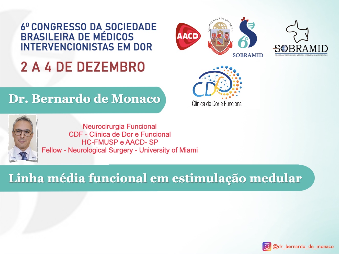 Aula no congresso da Sociedade Brasileira de Intervenção em Dor - SOBRAMID - 2021